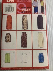 5430 BUTTERICK 9 SEMI FIT STRAIGHT SKIRT LENGTHS PATTERN 6-10 or 12-16 choice  UNCUT